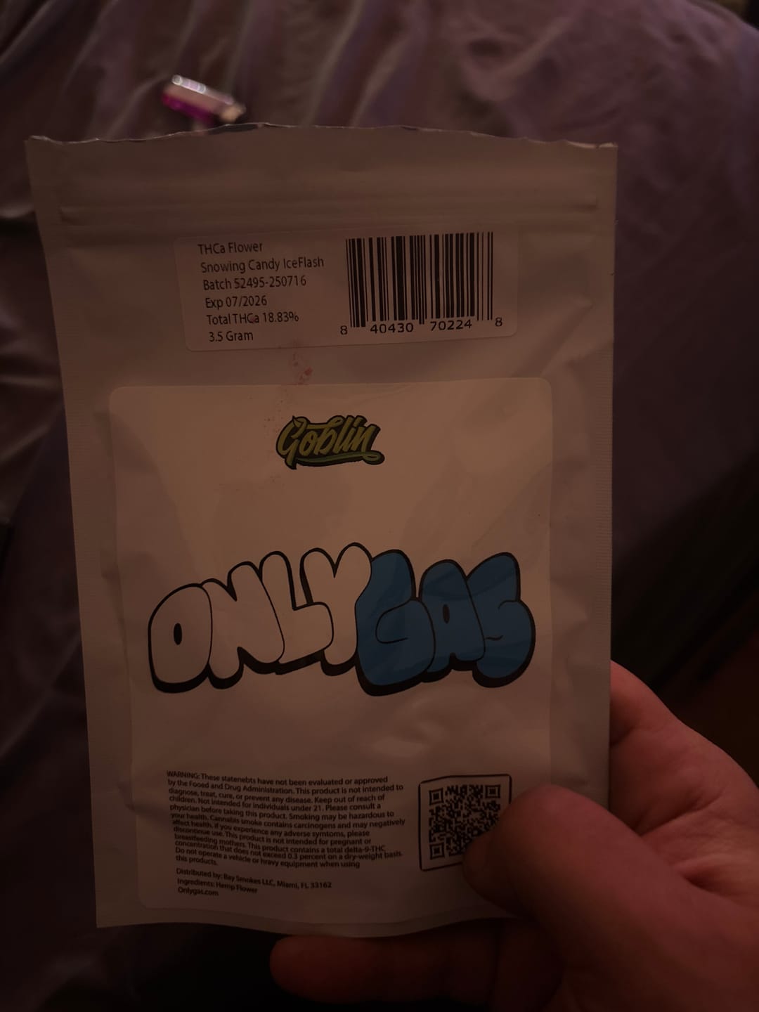 Customer photo review of Snowing Candy IceFlash -THCa Flower