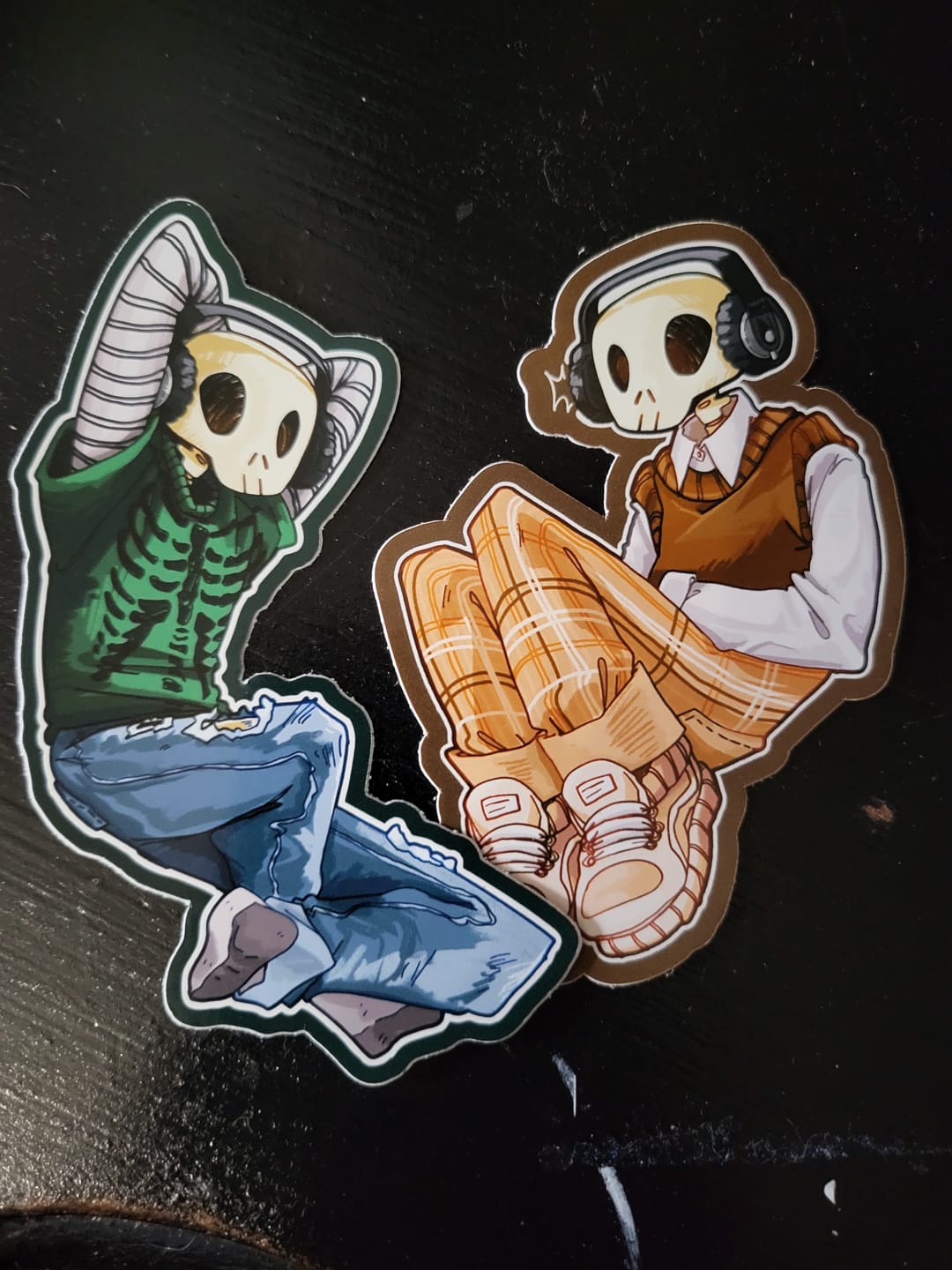 Customer photo review of Aesthetic Skeleton Cade Stickers