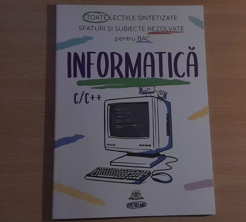 Recenzie cu fotografie de la un client despre Carte Informatică Bacalaureat C/C++ Bacademia