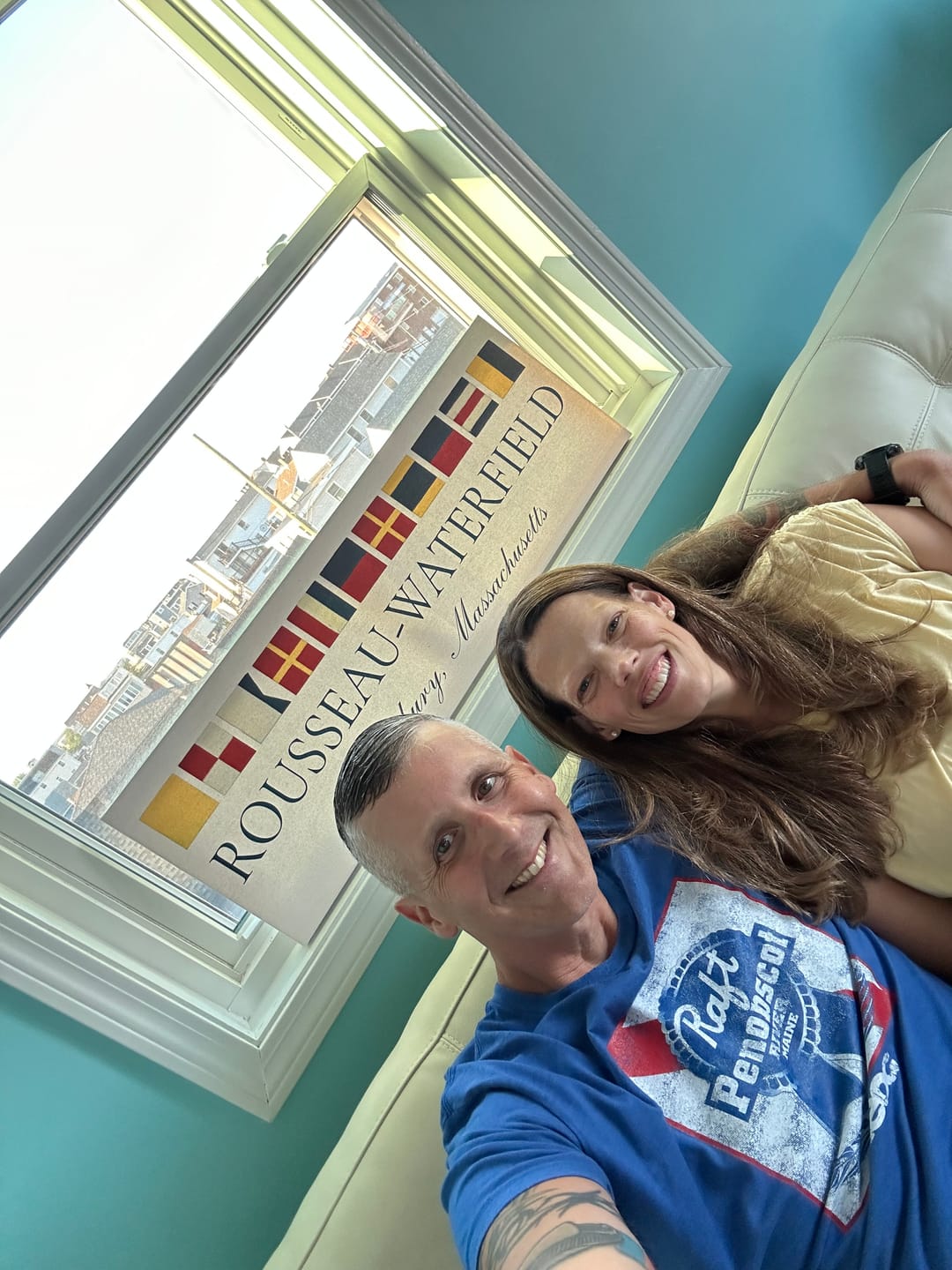 Customer photo review of Personalized Nautical Flags Wall Decor