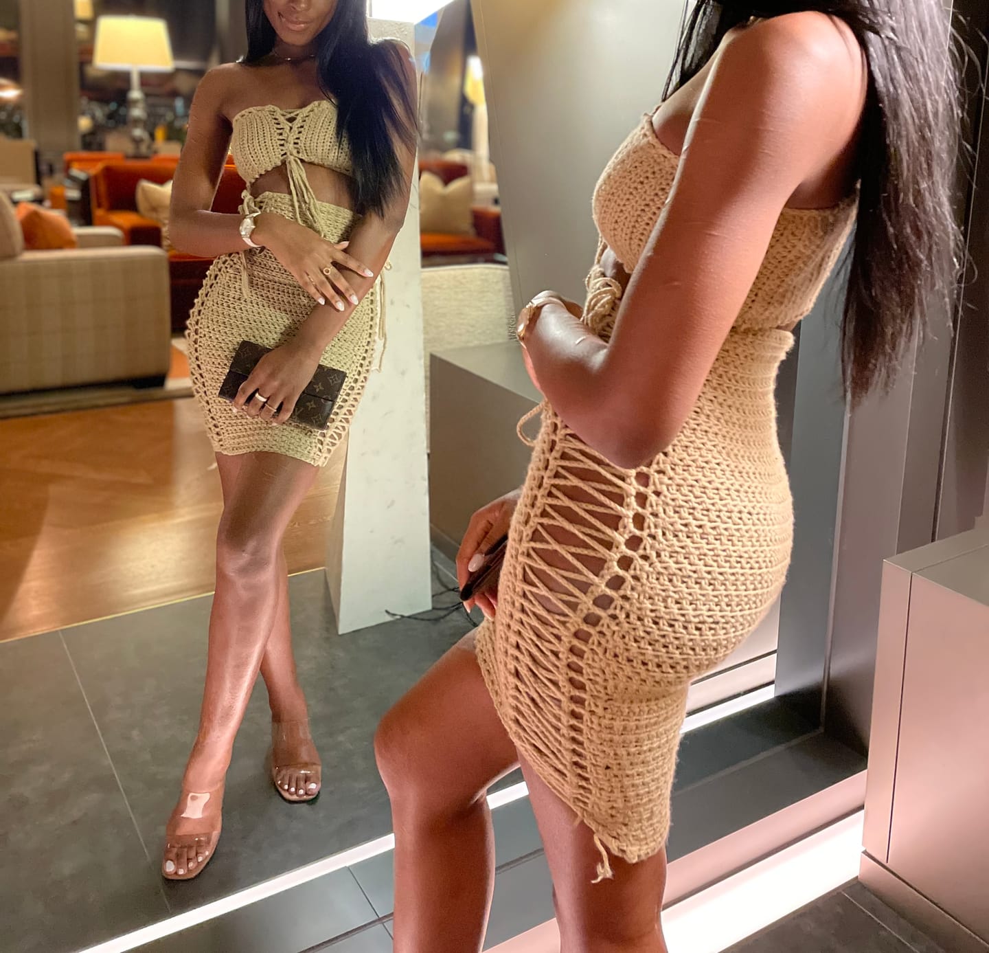 Customer photo review of Aphrodite Crochet Skirt