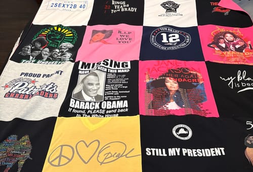 Customer photo review of Classic T-Shirt Blanket