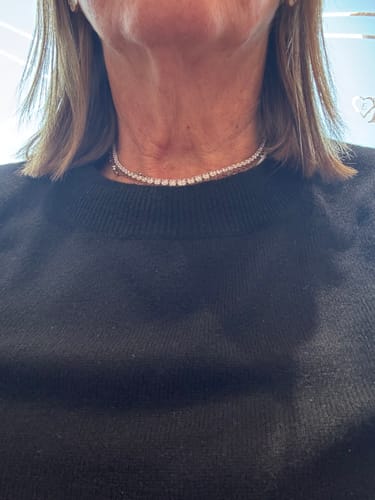 Customer photo review of M & Co. Diamond Riviera Necklace
