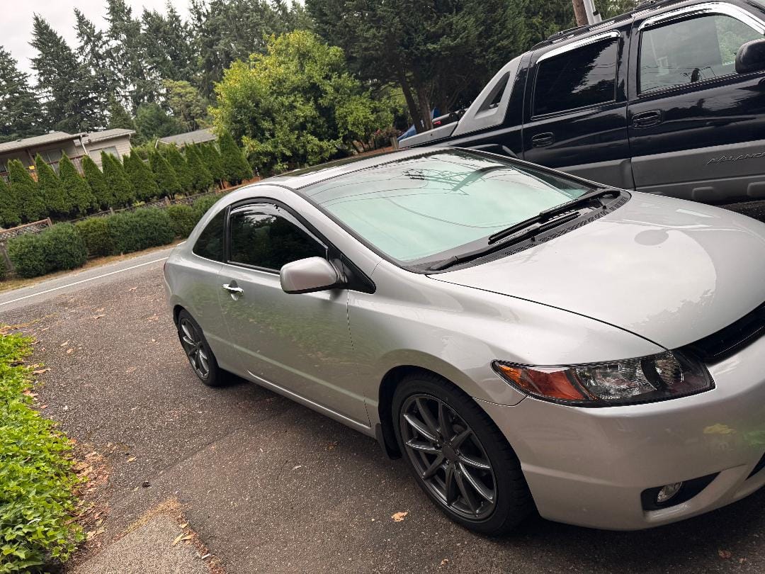 Customer photo review of 2006-11 Honda Civic Coupe Window Visors Wind Deflectors Rain Guards