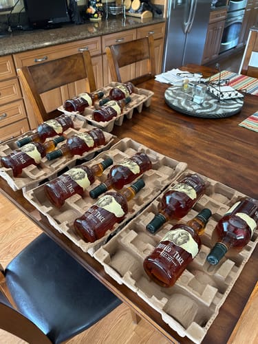 Customer photo review of Buffalo Trace Bourbon Whiskey Full Case Bundle (12 Bottles)