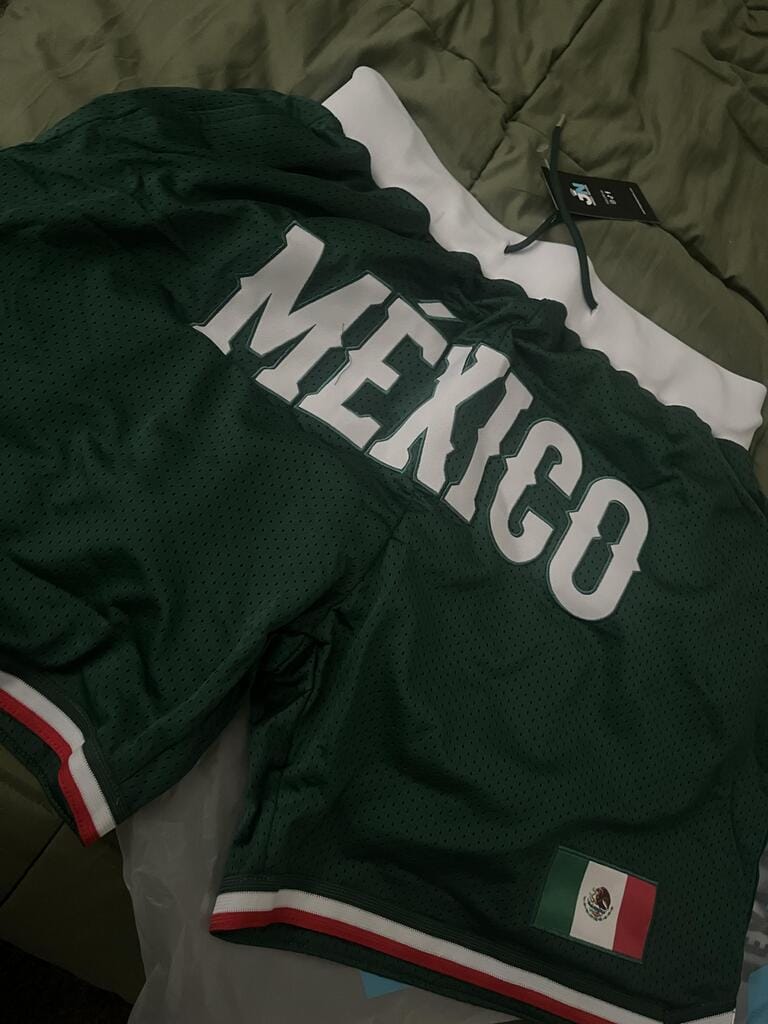 Customer photo review of Mexico Heritage Basketball Shorts