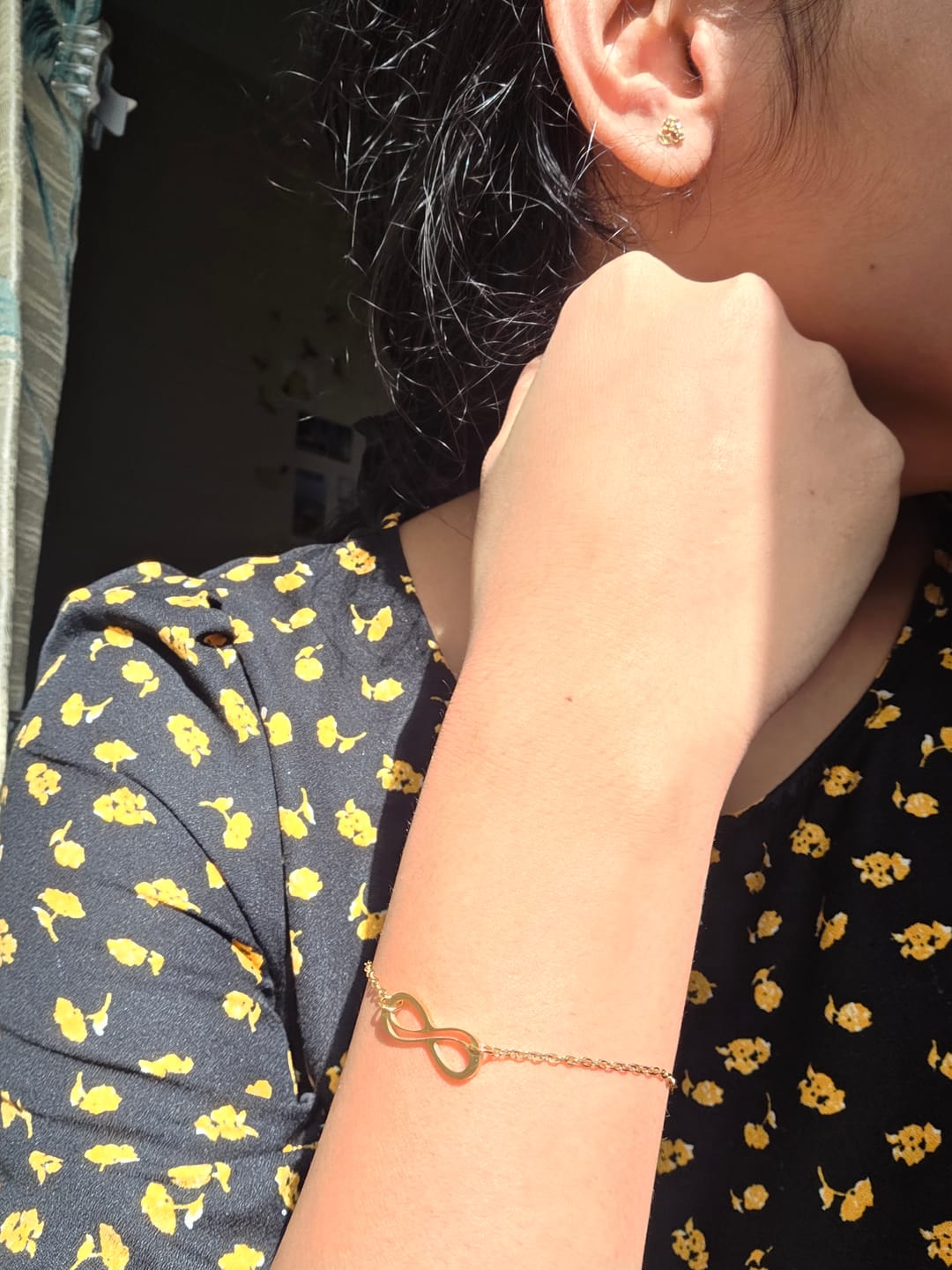 Customer photo review of Infinity Charm Bracelet