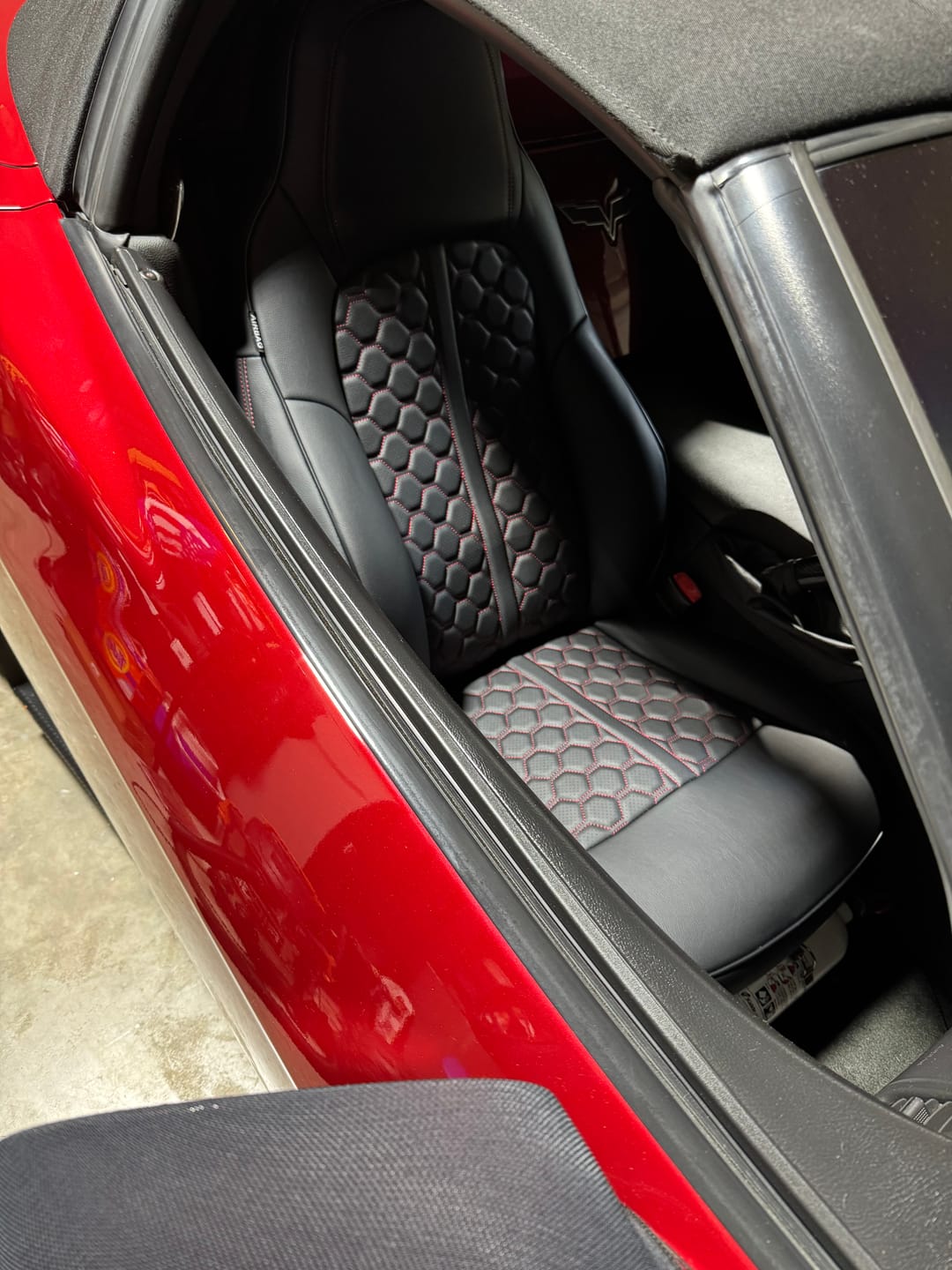 Customer photo review of Corvette C6 Custom Leather Seat Covers