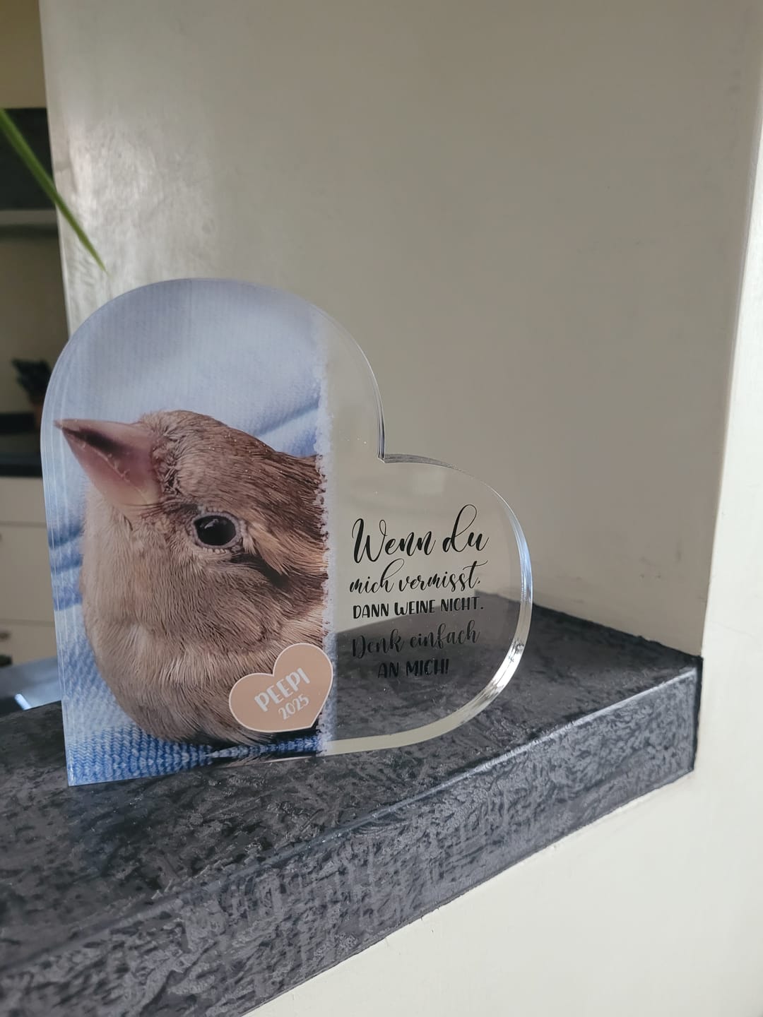 Customer photo review of Wenn du mich vermisst - Individuelles Glasherz
