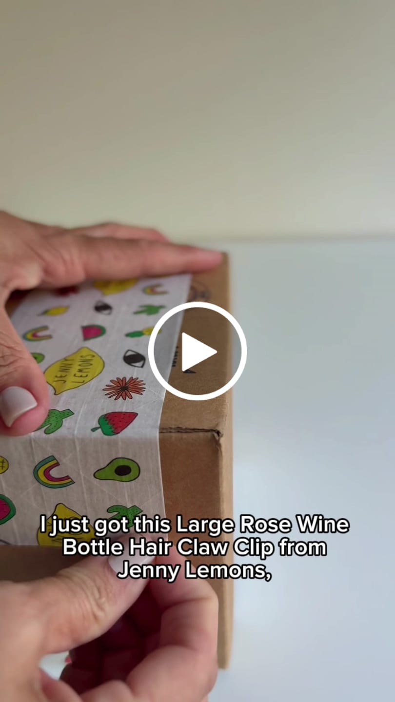 Customer video review of Large Rose Wine Bottle Hair Claw Clip