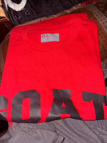 Customer photo review of Goat Tee (Black Logo)