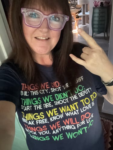 Customer photo review of Things We Did T-Shirt