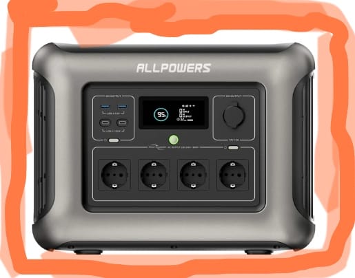 Customer photo review of ALLPOWERS R1500 Portable Power Station 1800W 1152Wh LiFeP04 Battery