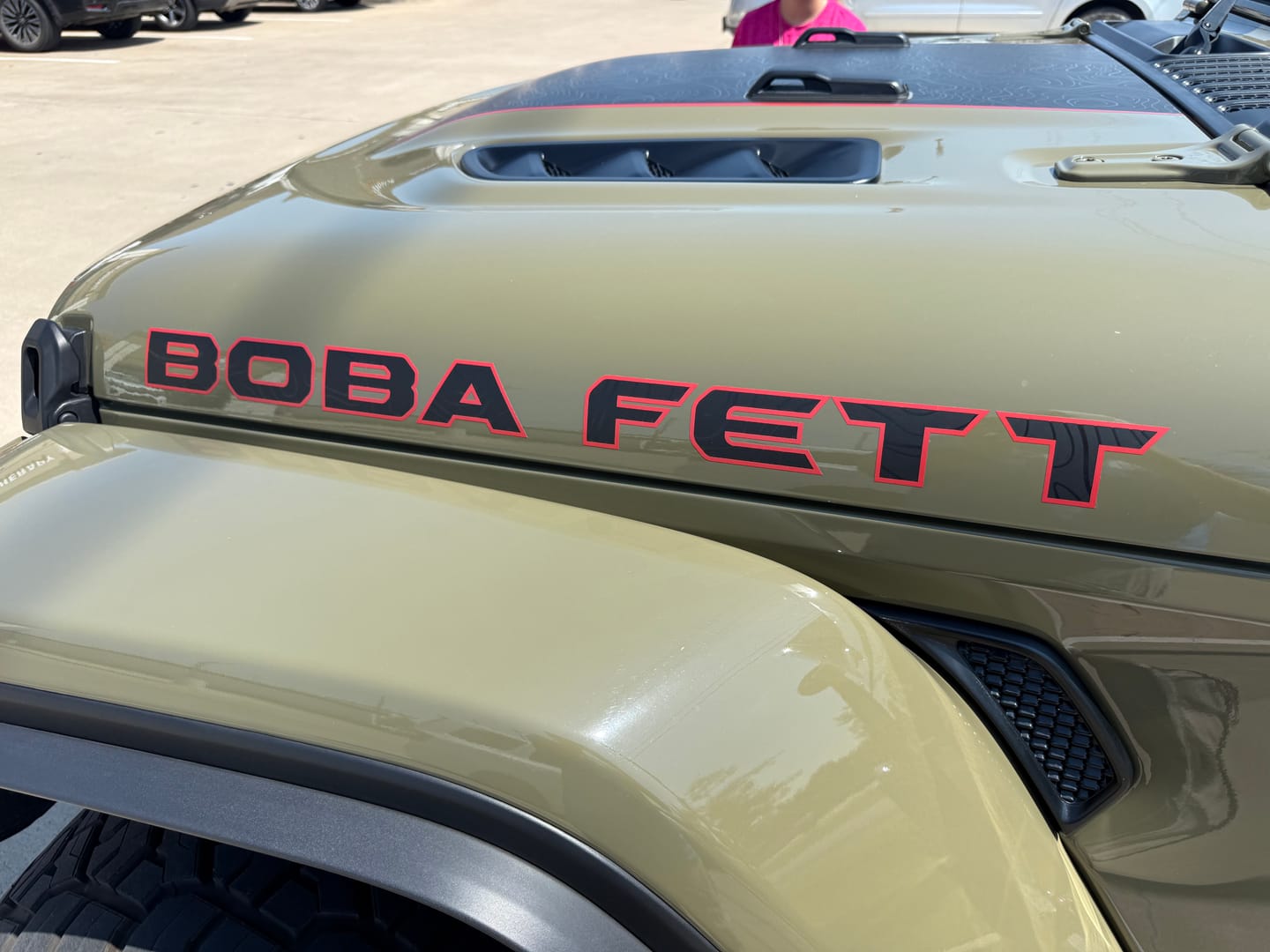 Customer photo review of Premium Black Topo Hood Lettering | Set of 2