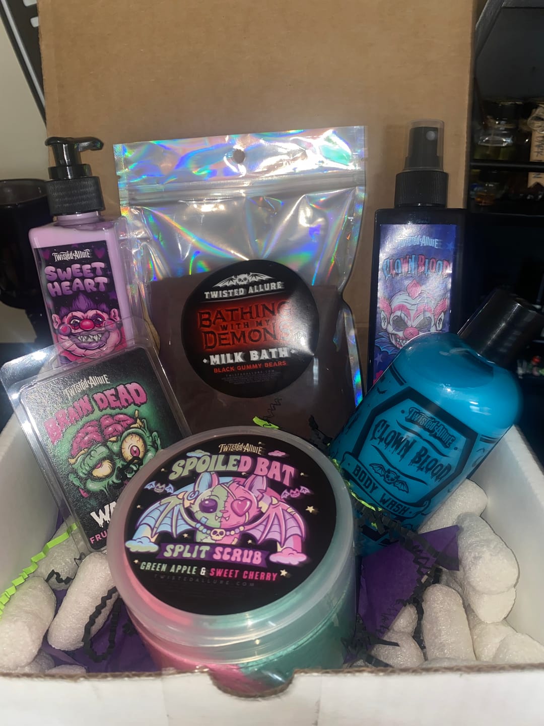 Customer photo review of Clown Blood Body Spray
