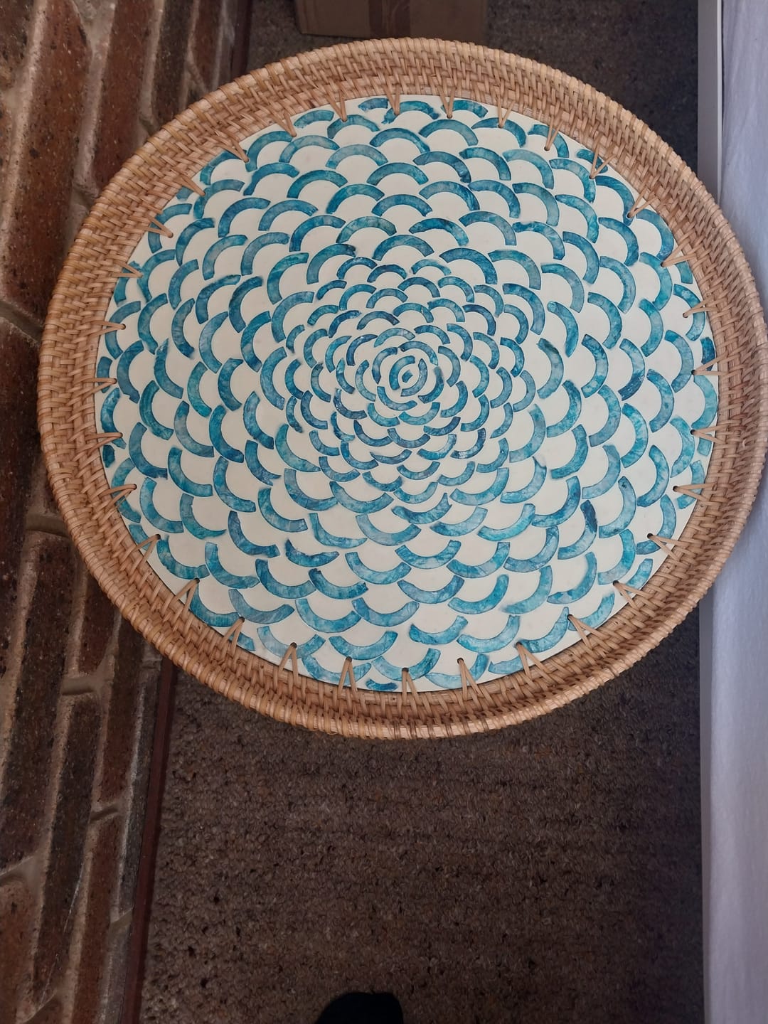 Customer photo review of Bloom Rattan Table