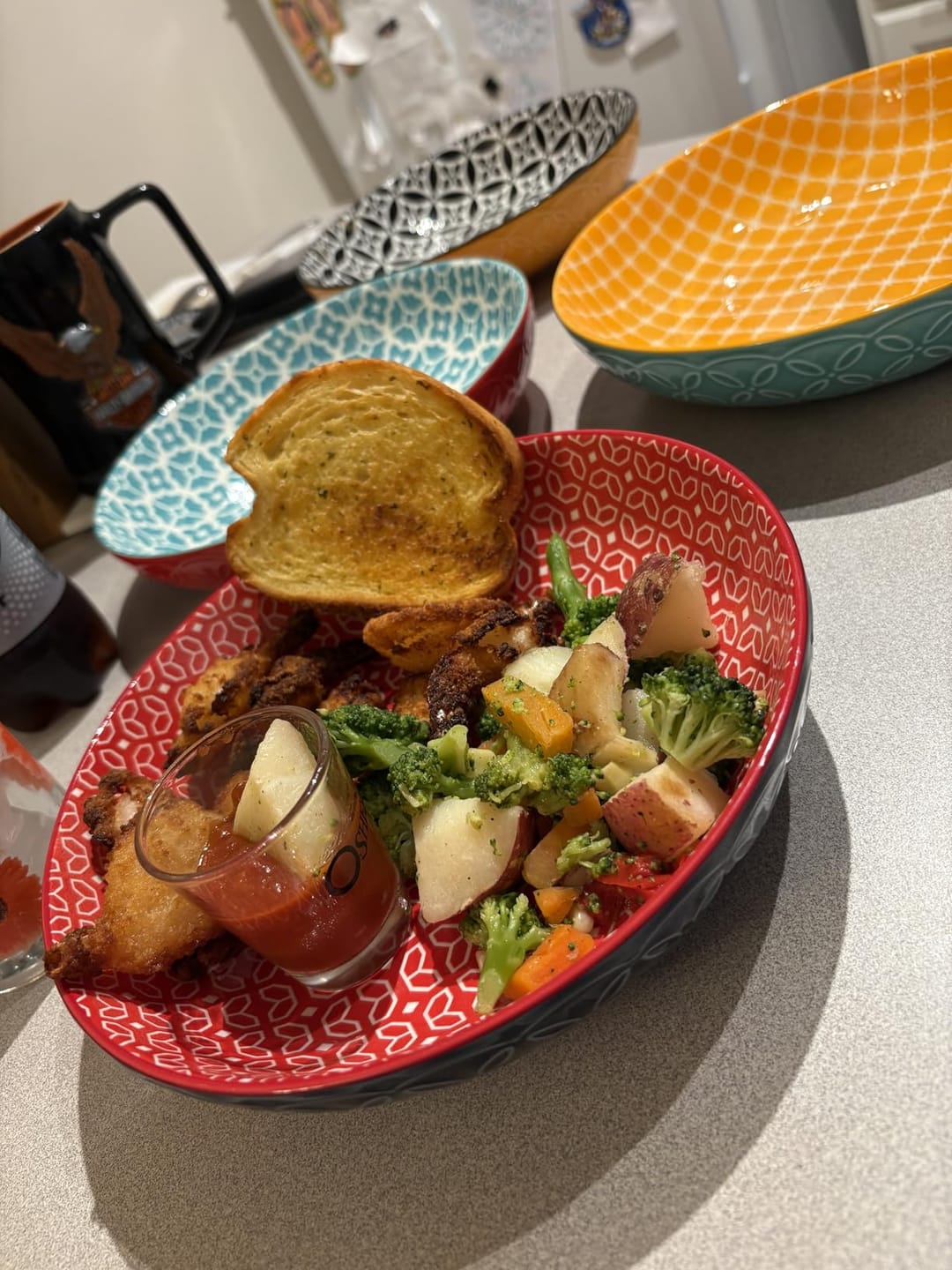 Customer photo review of Mosaian Pasta Bowls - Set of 4