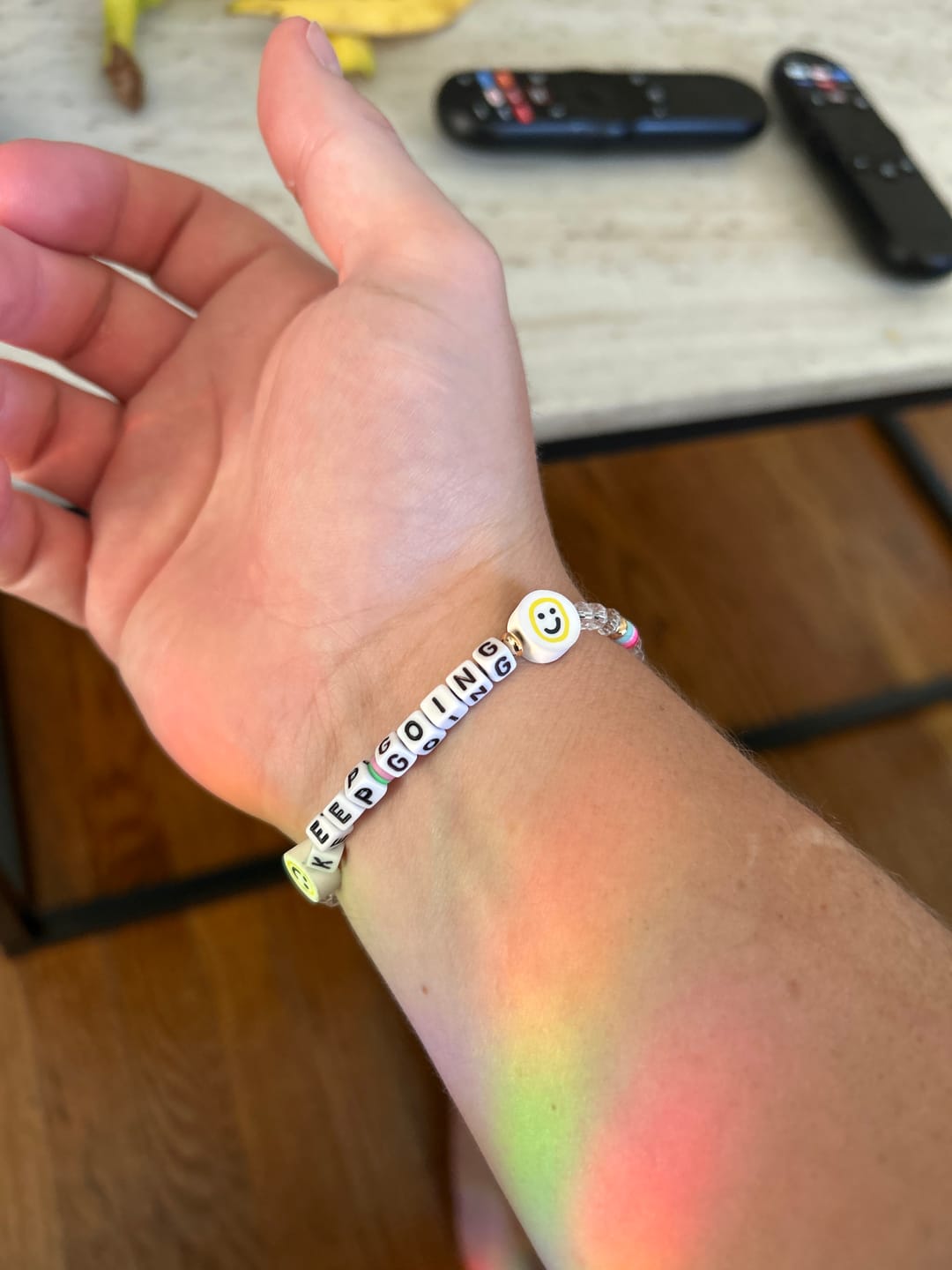 Customer photo review of Happiness Beaded Bracelet