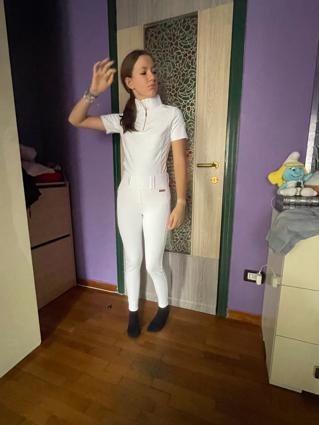Customer photo review of PARIS - BREECHES | WHITE ROSE GOLD