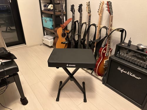 undefined review of Donner ピアノ椅子 キーボード用 ベンチ 折りたたみ式 ピアノチェア 滑り止めスポンジ 厚さ6cm image 1 out of 1