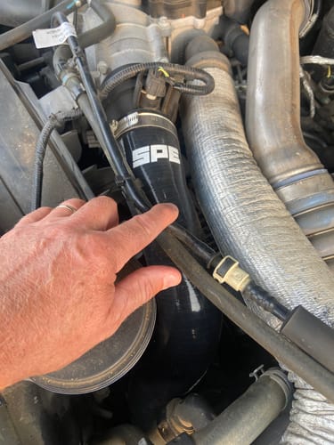 Customer photo review of SPE Motorsport 2017-2025 6.7L Powerstroke Cold Side Replacement Hose