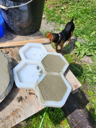 Customer photo review of 5.2x4.5x1" Thick 4 Coaster Silicone Mold - Hexagon