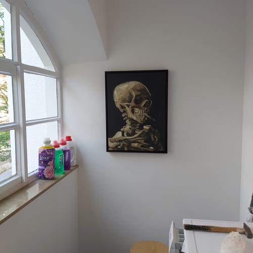 Customer photo review of Skeleton with a Cigarrette | Vincent van Gogh | 1886