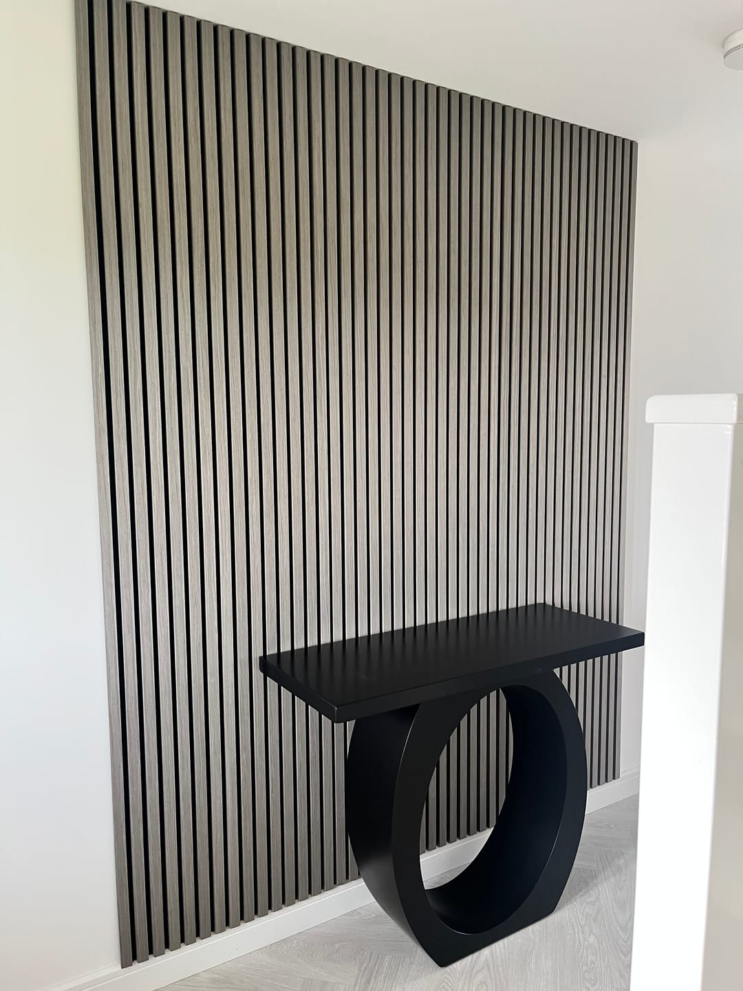 Customer photo review of Wooden Wall Panel | Grey Walnut | Premium 3-sided Wood Veneer
