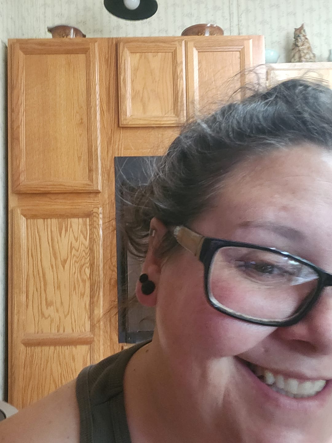Customer photo review of Large Faux Druzy Studs Hypoallergenic Earrings for Sensitive Ears Made with Plastic Posts