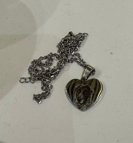 Customer photo review of Printave™ Personalized Heart Necklace