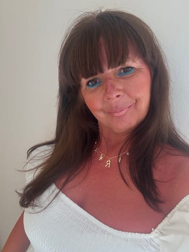 Customer photo review of GOLD OCEAN LETTER NECKLACE