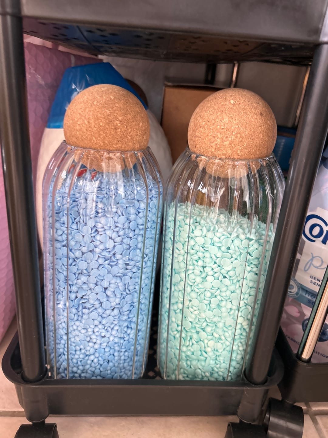 Customer photo review of Set of 3 Ribbed 1200 ML Cork Ball Jars