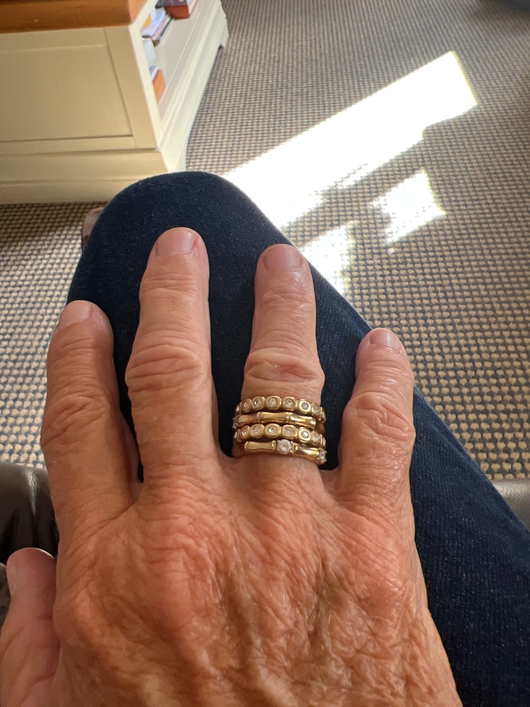 Customer photo review of Bezel Tennis Ring
