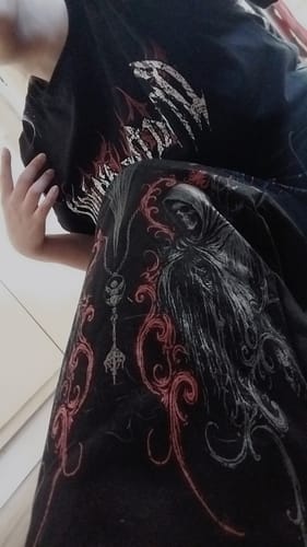 Customer photo review of Blood Oath Uncuffed luxury sweatpants [NIGHTMARE]