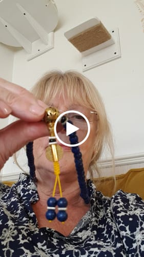 Customer video review of Lapis Lazuli Third Eye Mala
