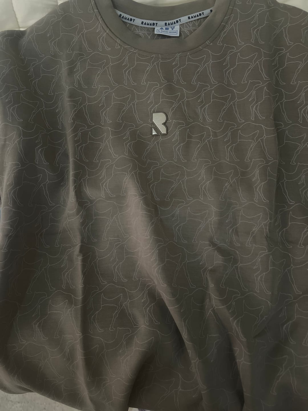 Customer photo review of Women's Camel Print T-shirt