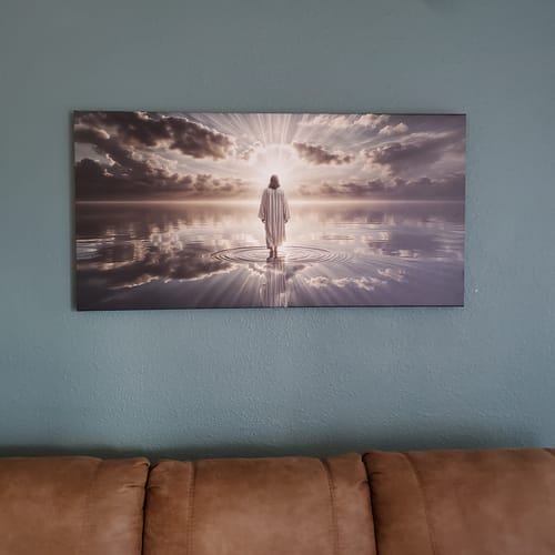 Customer photo review of Walking on Water - Faith Wall Art III