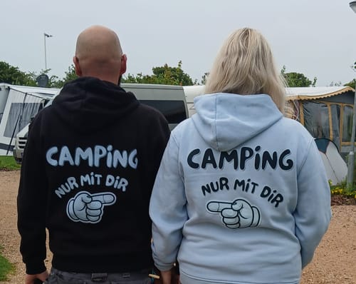 Customer photo review of Nur mit dir links - Rückendruck | Premium Hoodie unisex