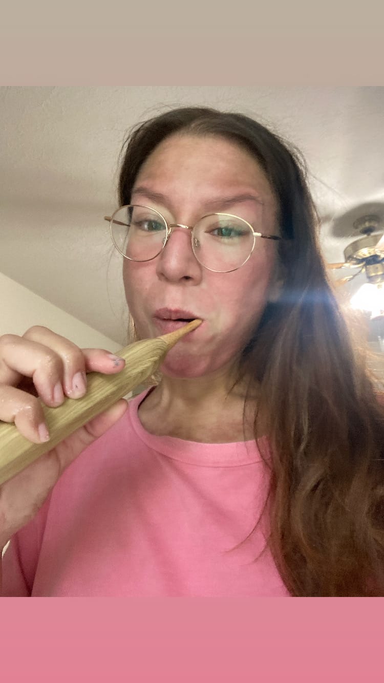 Customer photo review of Zen Bamboo Electric Toothbrush