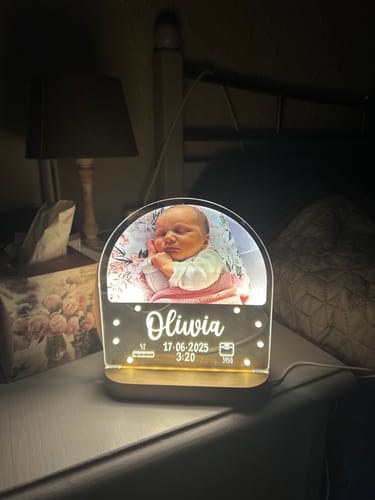 Customer photo review of Zur Geburt – Dein Licht fürs Leben. Fotolampe