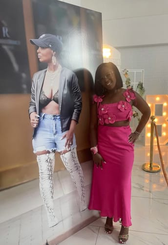Customer photo review of Aria 3-D Skirt Set - Pink