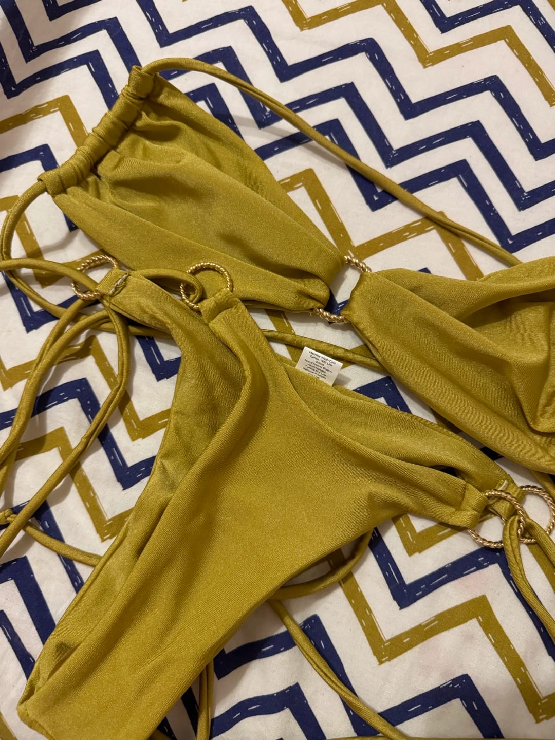 Customer photo review of Push Up Two Piece Bikini Set Hollow Out — Black | KIMLUD