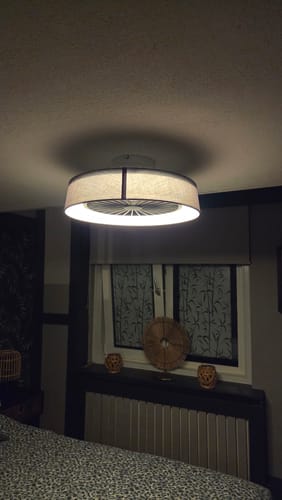 Customer photo review of Plafondventilator Liv - Met Lamp - Grijs - Dimbaar - Koud + Warm