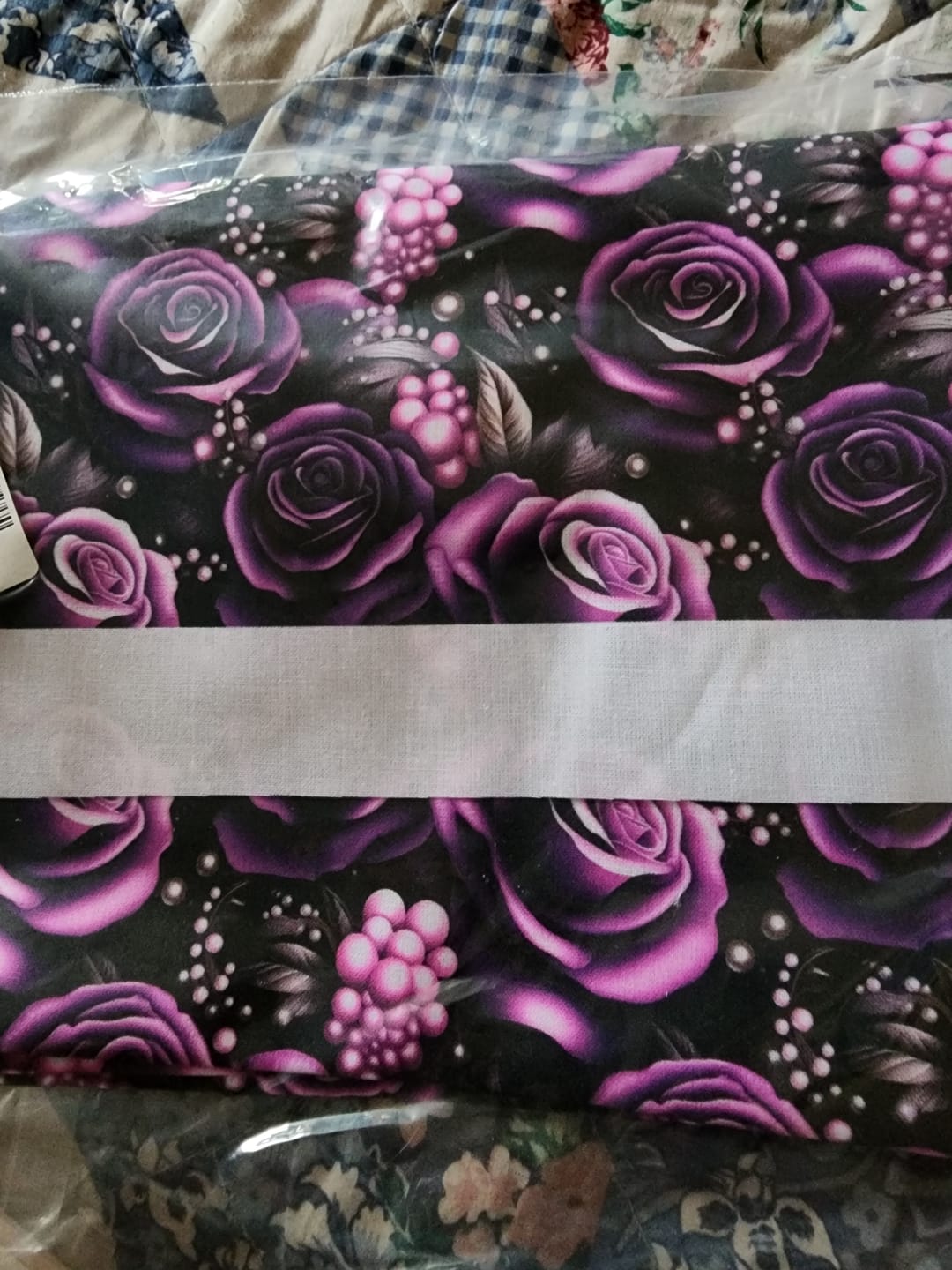 Customer photo review of Elegant Purple Roses Fabric