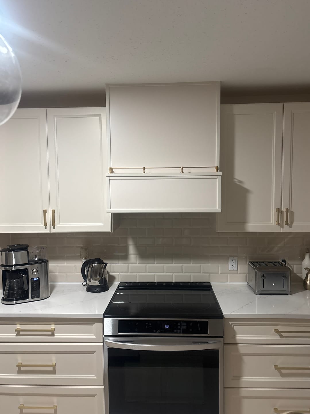 Customer photo review of Classic Gallery Shelf Rail | Brushed Satin Brass
