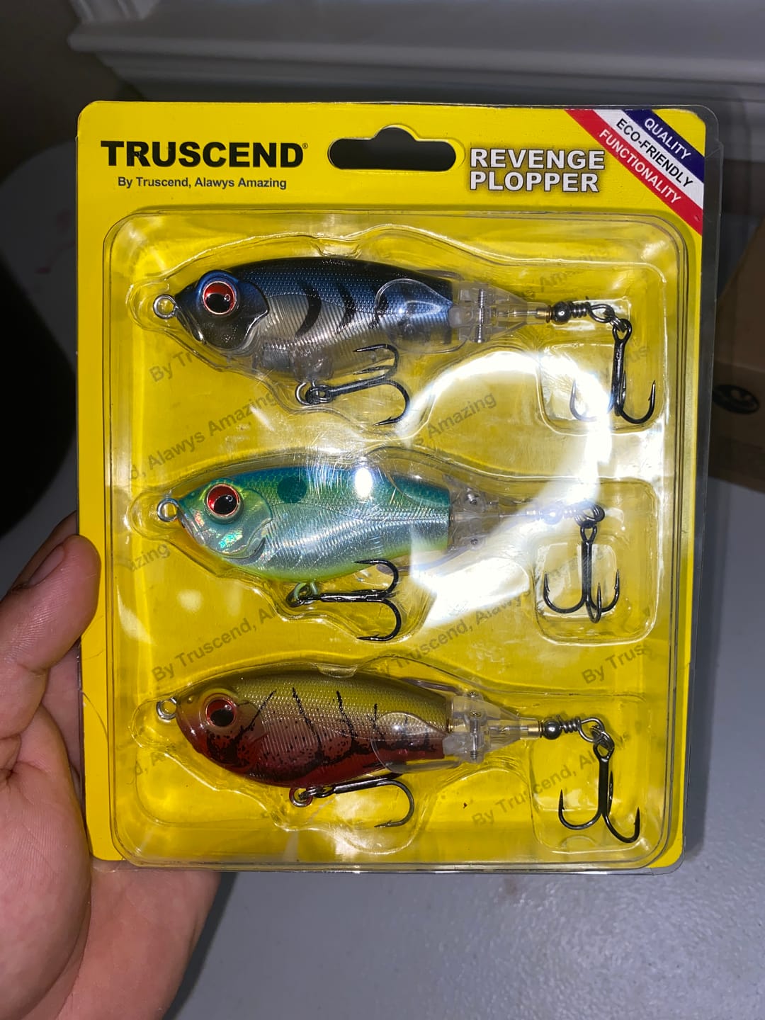 Customer photo review of TRUSCEND PoPobait with BKK Hooks, Top Water Whopper Plopper Fishing Lures for Bass Walleye Pike Catfish, Floating Lure for Freshwater or Saltwater Amazing Lures Fishing Gifts for Family Fishing [WM]