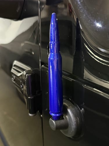 Customer photo review of 50 cal. 5.7" Aftermarket Solid Aluminum Bullet Antenna