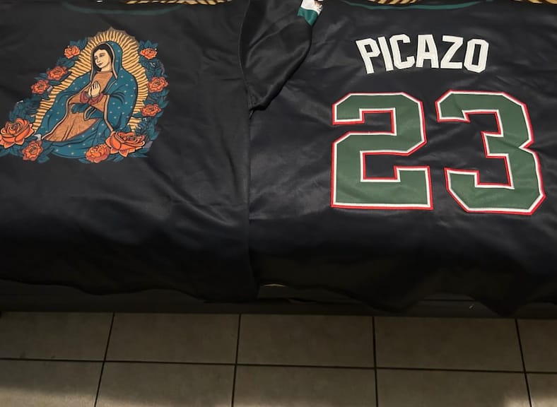 Customer photo review of Mexico Heritage Custom Baseball Jersey