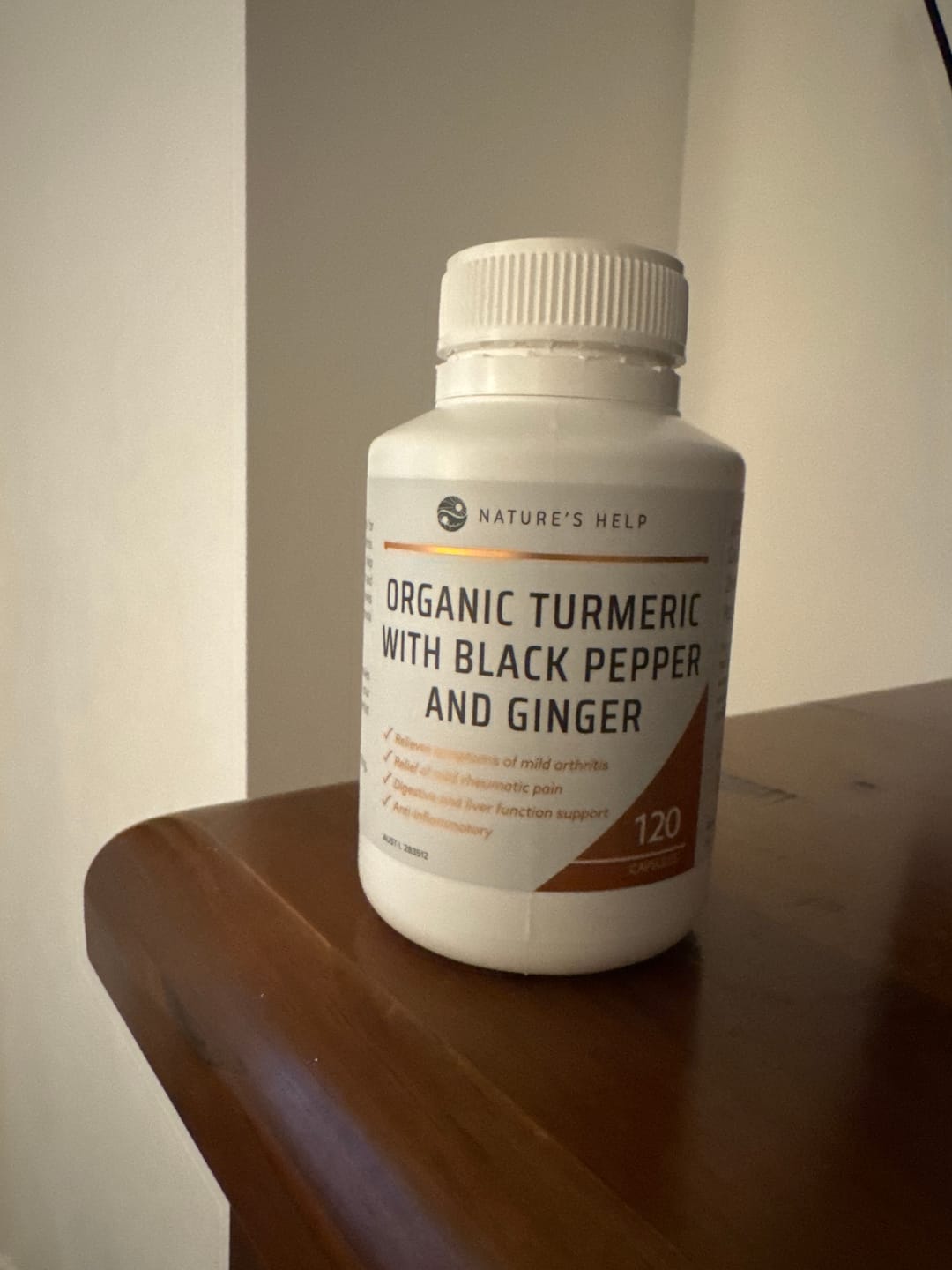 Customer photo review of Organic Powdered Turmeric with Black Pepper and Ginger in Capsules - 3 Pack