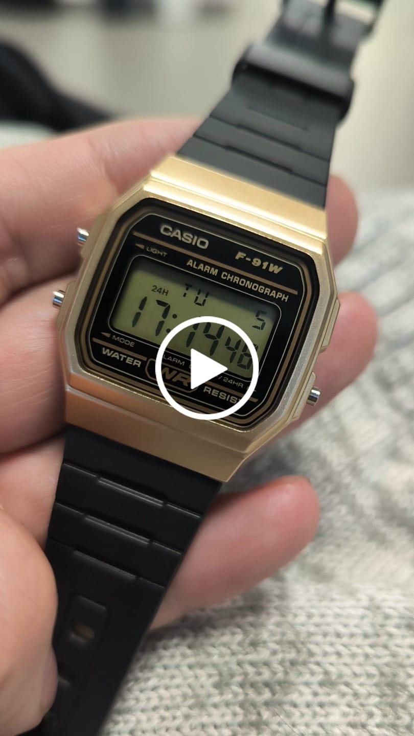 Customer video review of Reloj Casio Vintage F-91WM-9ADF Dorado/Negro